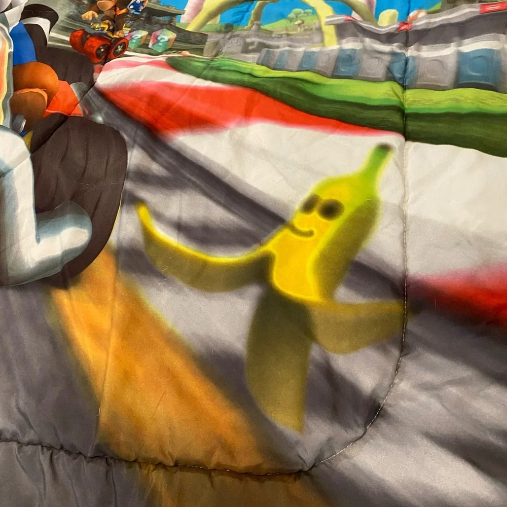 Mario Kart 7 Twin Size Bedding Reversible Comforter 64X86 Mario Bros Blanket